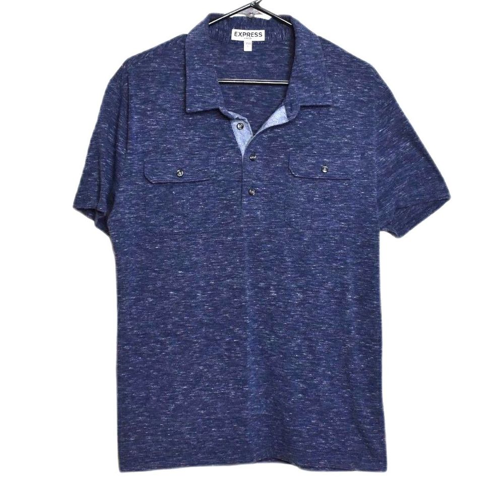 EXPRESS Dark Blue Short Sleeve Polo